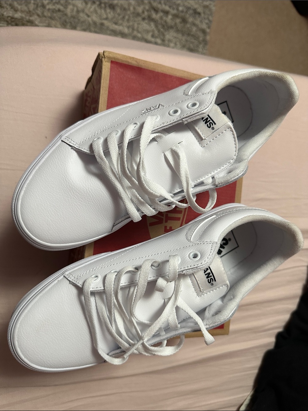 Vans White Low-Top “Seldan” Sneakers